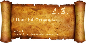 Liber Bársonyka névjegykártya